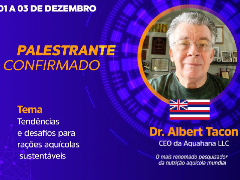 Albert Tacon, o "papa" da nutri&ccedil;&atilde;o aqu&iacute;cola, palestra no IFC Brasil Digital 2020 